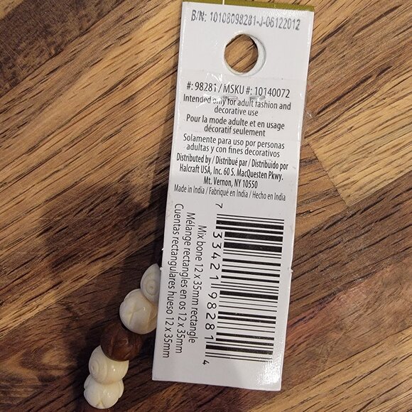 Mix Bone 12x35MM Carved Bead 21PC Strand Halcraft Bead Gallery - Picture 6 of 8